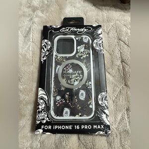 Ed Hardy Skull Design iPhone 16 Pro Max Case